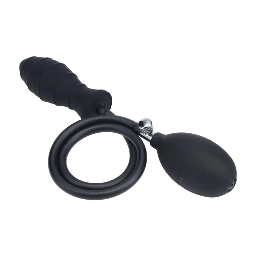 LEVELZ Ribbed Inflatable Anal Plug -  Inflatable Butt Plug