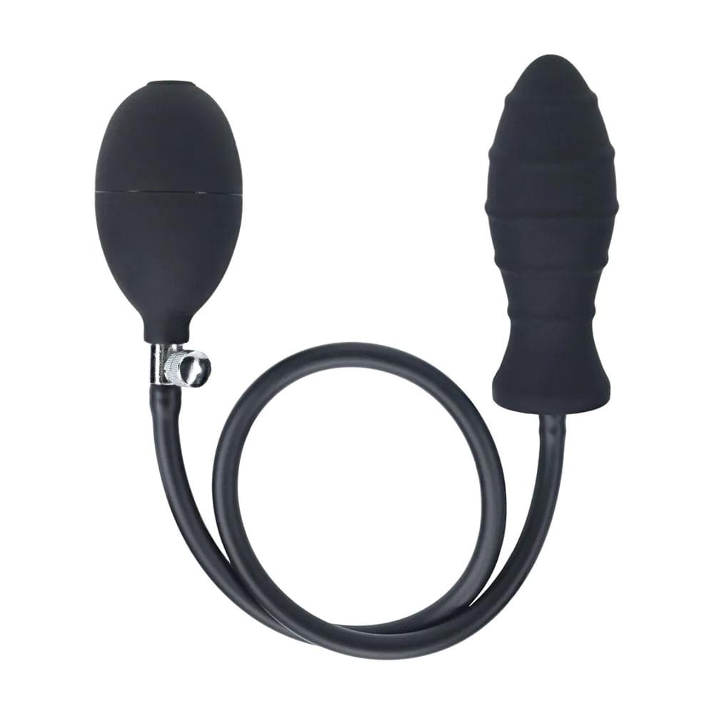 LEVELZ Ribbed Inflatable Anal Plug -  Inflatable Butt Plug