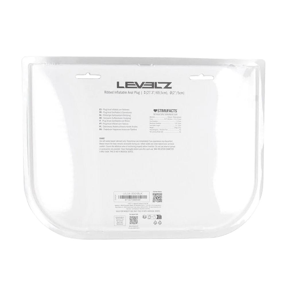LEVELZ Ribbed Inflatable Anal Plug -  Inflatable Butt Plug