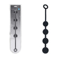 LEVELZ round silicone anal balls in packaging and product view, featuring large silicone anal beads for experienced users.