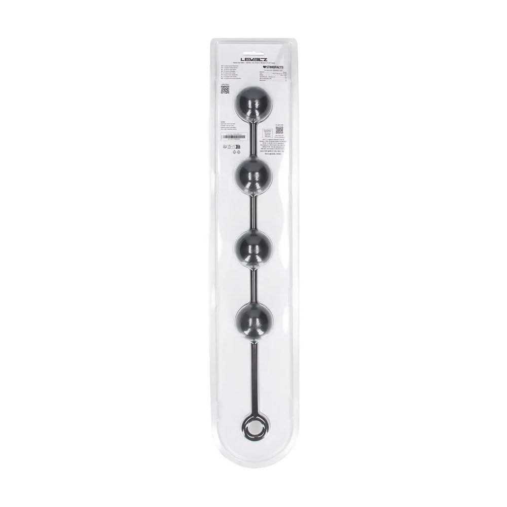 LEVELZ Round Anal Balls - XL - 50mm - 46.5 cm XL Anal Beads in packaging, designed for intimate exploration and pleasure.