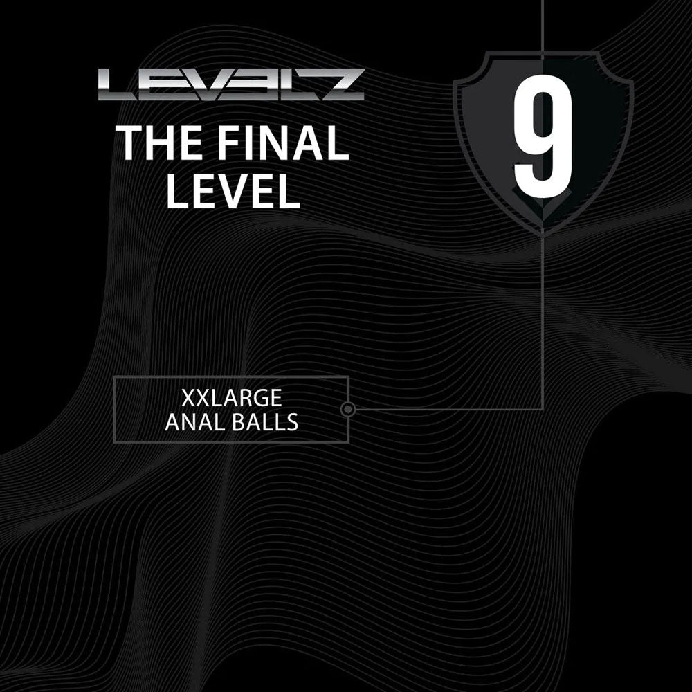 LEVELZ Round Anal Balls - XXL - 60mm - 52.5 cm XXL Anal Beads design featuring bold typography and sleek background.