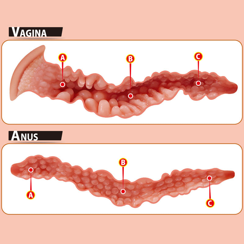 Kokos Big Hip Onahole 01 - Lifesize Masturbator detailed view showing vagina and anus textures.