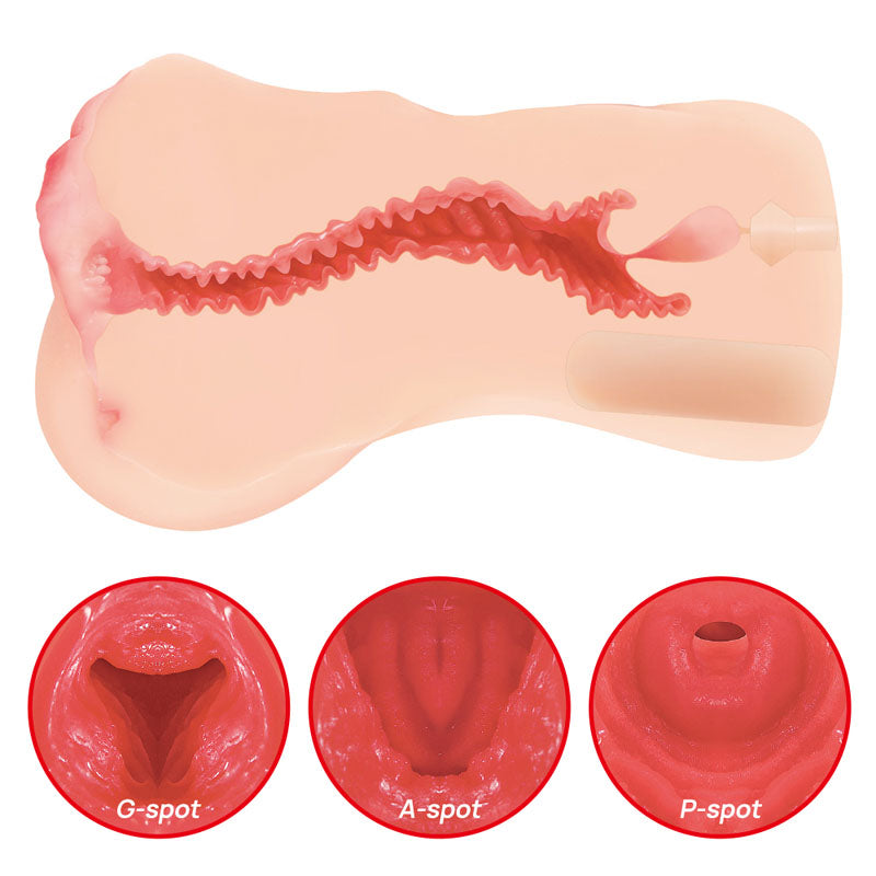 Kokos Hanna Onahole 002 -  Dual Layer Vagina Stroker showcasing intricate design for enhanced pleasure.