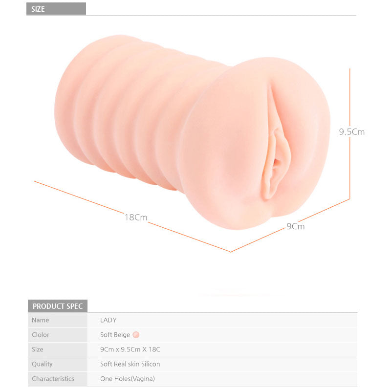 Kokos Three Sisters - Lady -  Vagina Stroker, soft real-feel material, size 9 cm x 9.5 cm x 18 cm, intimate essentials for her.