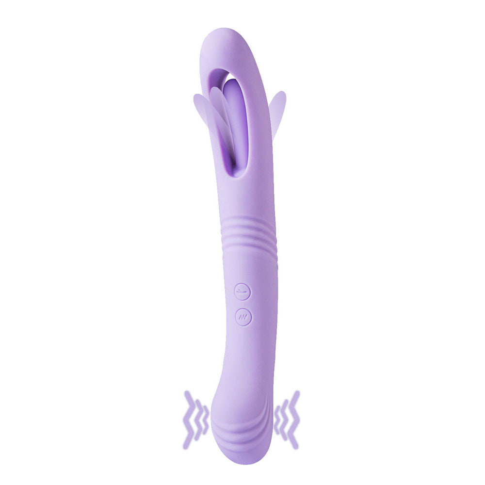 Maia HARPER - 24.1 cm USB Rechargeable Vibrator with dual motors and textured design for intimate essentials.