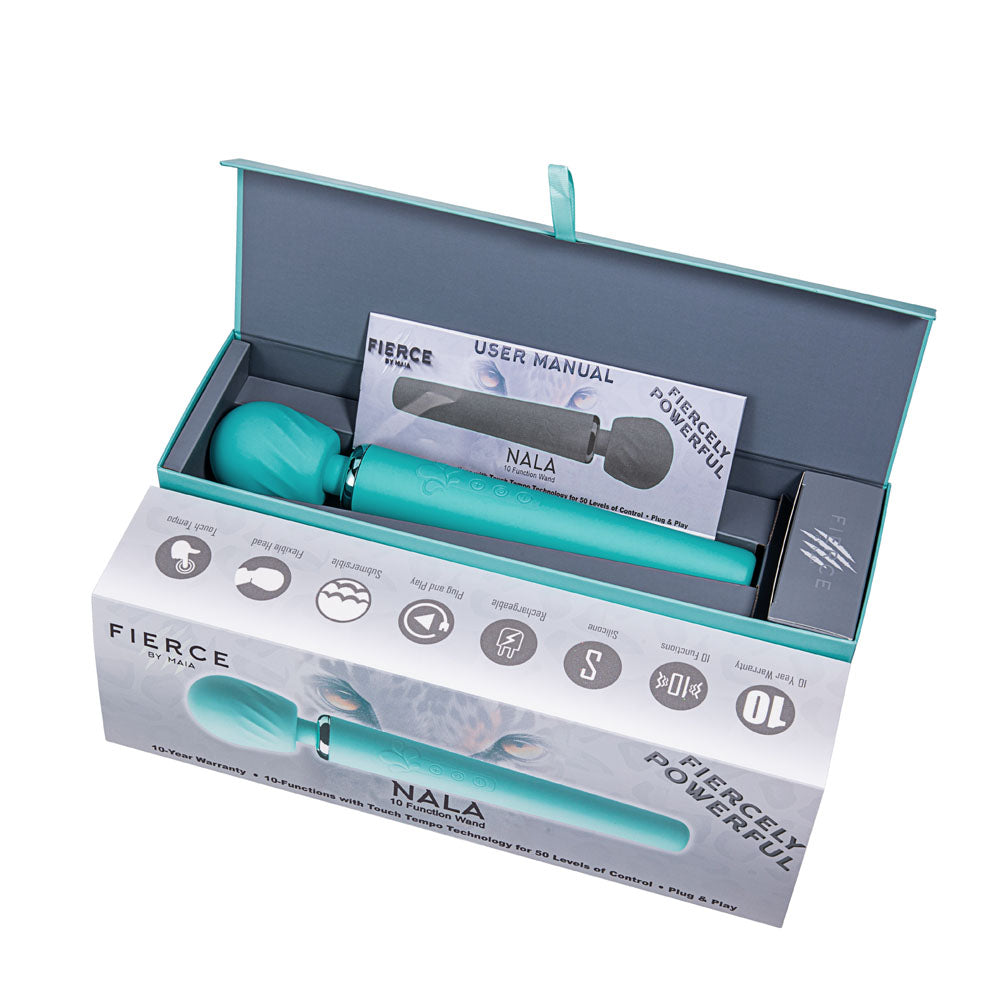 Maia NALA -  -  30 cm USB Rechargeable Massage Wand in box with manual and instructions, fierce and powerful.