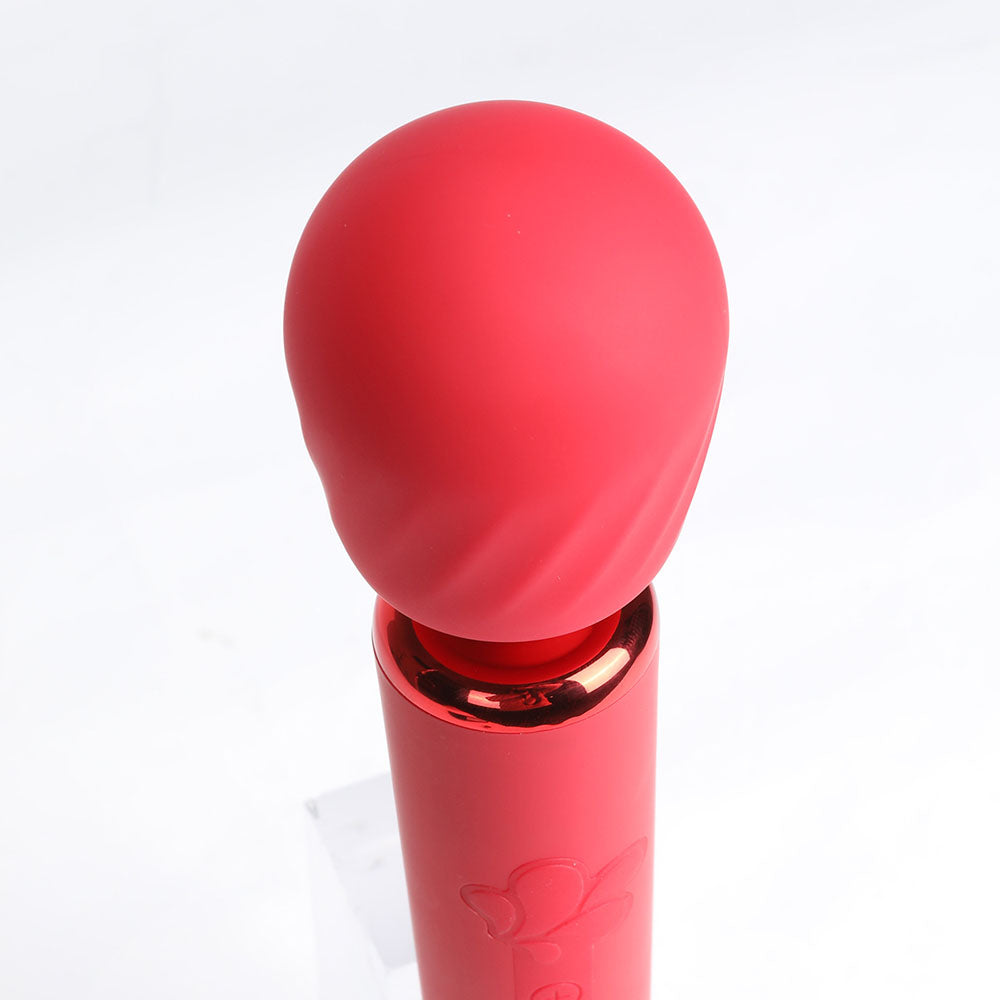 Maia NALA -  -  30 cm USB Rechargeable Massage Wand with smooth red silicone head for intense vibration.