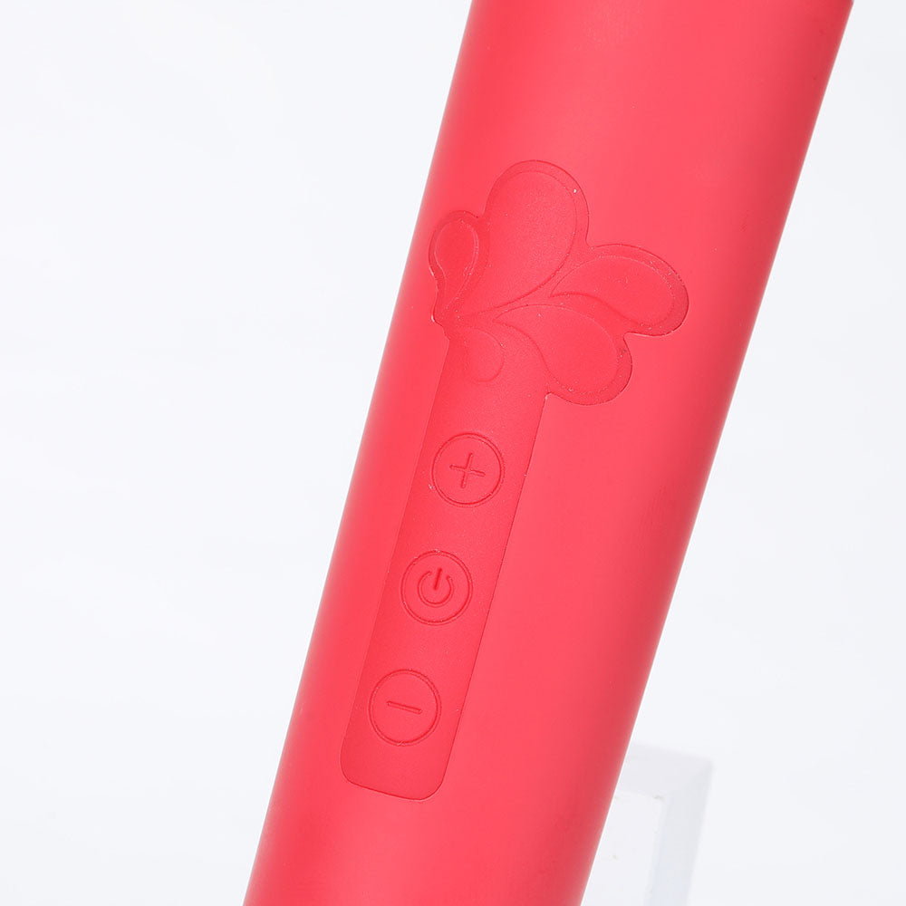 Close-up of Maia NALA -  -  30 cm USB Rechargeable Massage Wand controls, featuring user-friendly buttons.