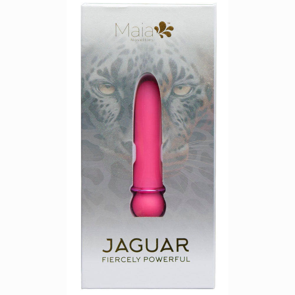Maia JAGUAR -  -  10.1 cm USB Rechargeable Bullet packaging featuring a pink bullet vibrator.