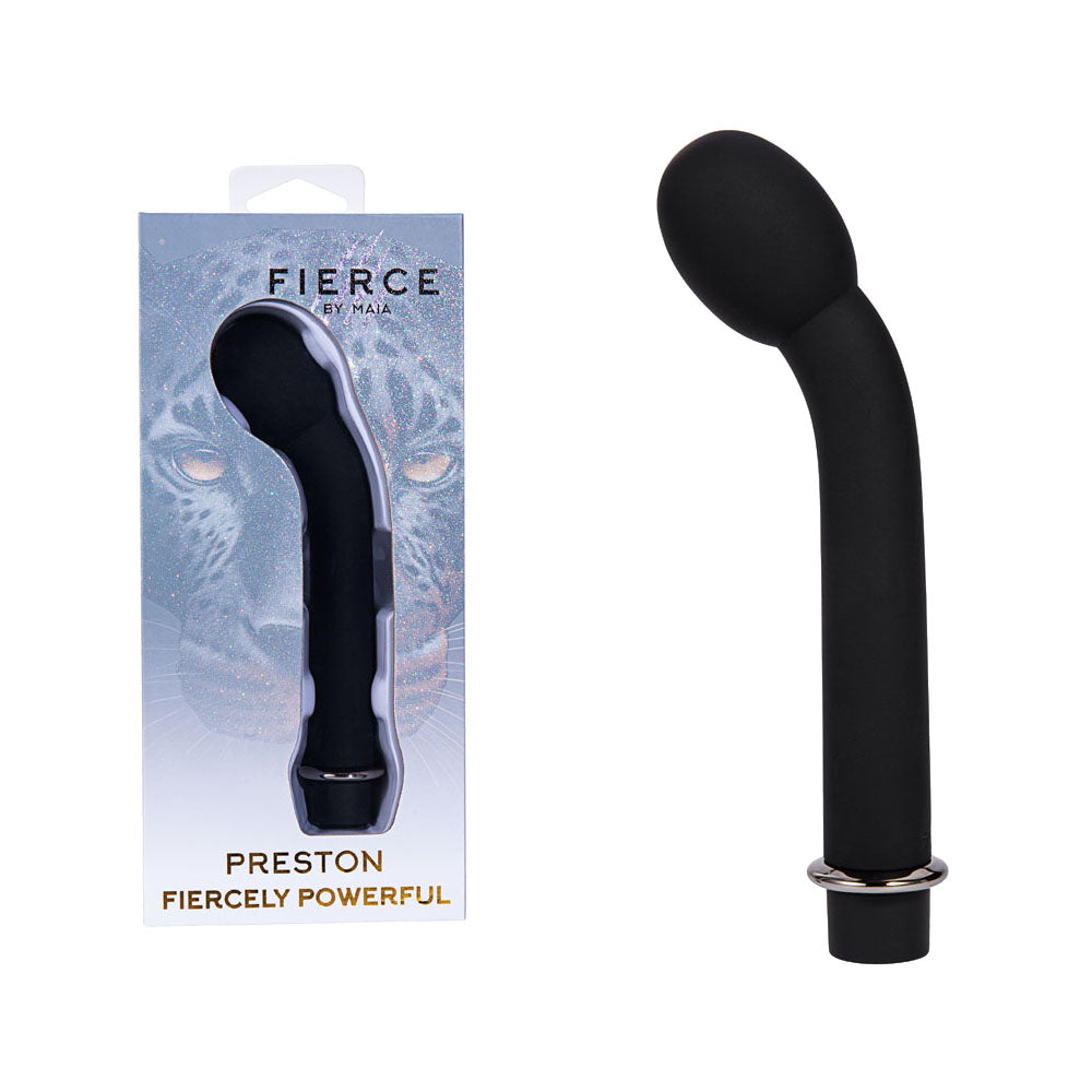 Maia PRESTON -  17.8 cm USB Rechargeable G-Spot Vibrator in packaging, sleek design for intense stimulation.