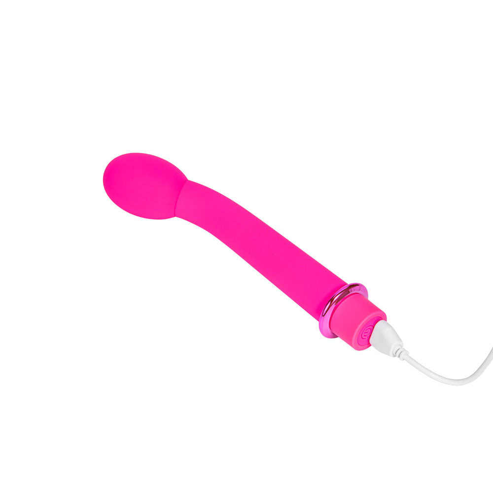 Maia KORA - 17.8 cm USB Rechargeable G-Spot Vibrator in pink, designed for intense stimulation and comfort.