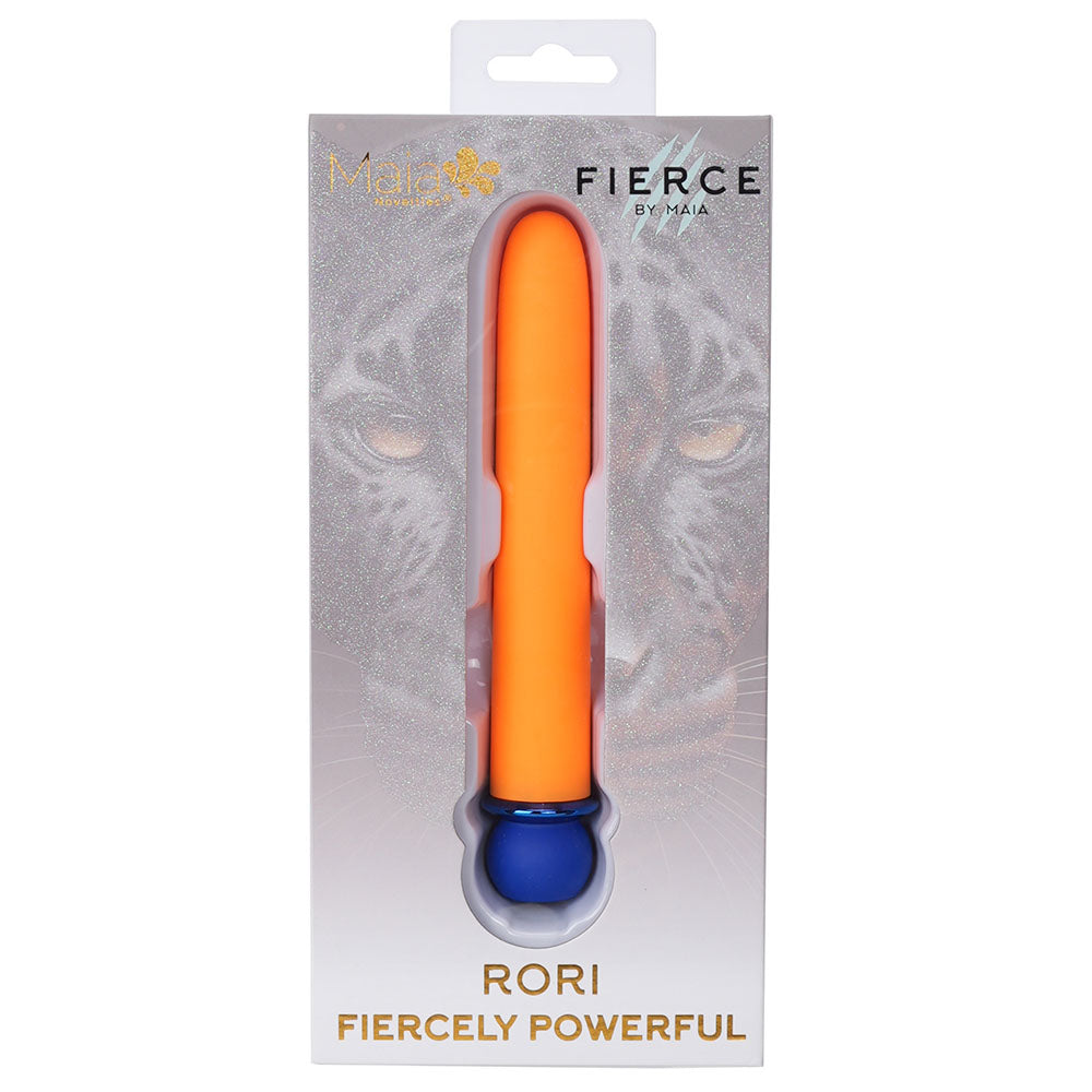 Maia RORI - Orange - Orange 15.2 cm USB Rechargeable XL Bullet in packaging with bold design