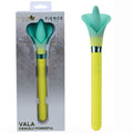 Maia VALA -  - /Green 22.2 cm USB Rechargeable Flower Vibrator displayed with packaging.