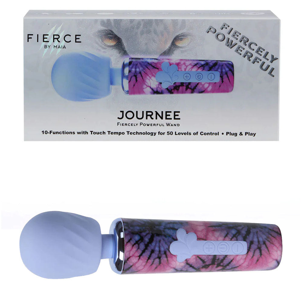 Maia JOURNEE Wand - 15.9 cm USB Rechargeable Massage Wand with 10 functions and Touch Tempo Technology, packaged beautifully.