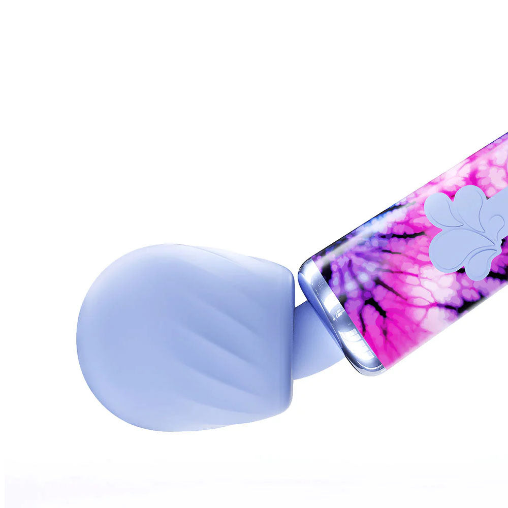 Maia JOURNEE Wand - 15.9 cm USB Rechargeable Massage Wand with a colorful tie-dye handle and silicone tip.