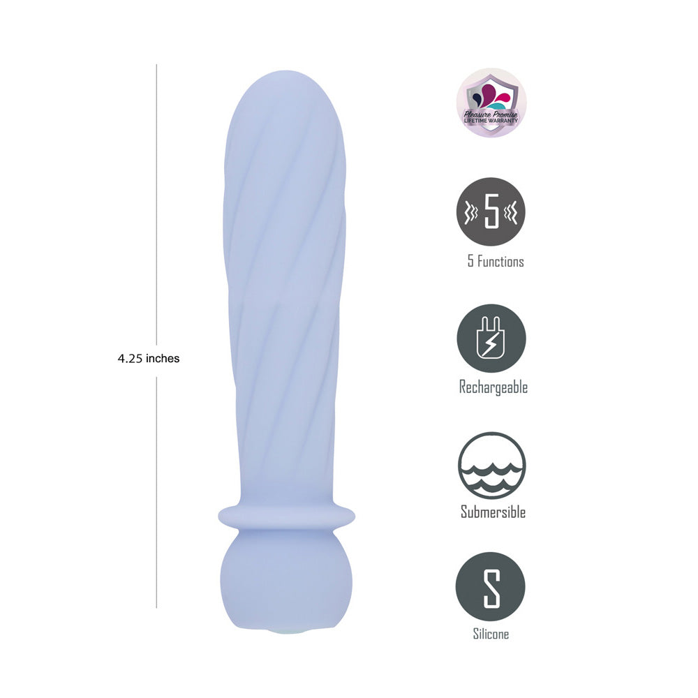 Maia SYMBA -  -  10.8 cm USB Rechargeable Powerful Bullet, silicone, 5 functions, submersible, 4.25 inches long
