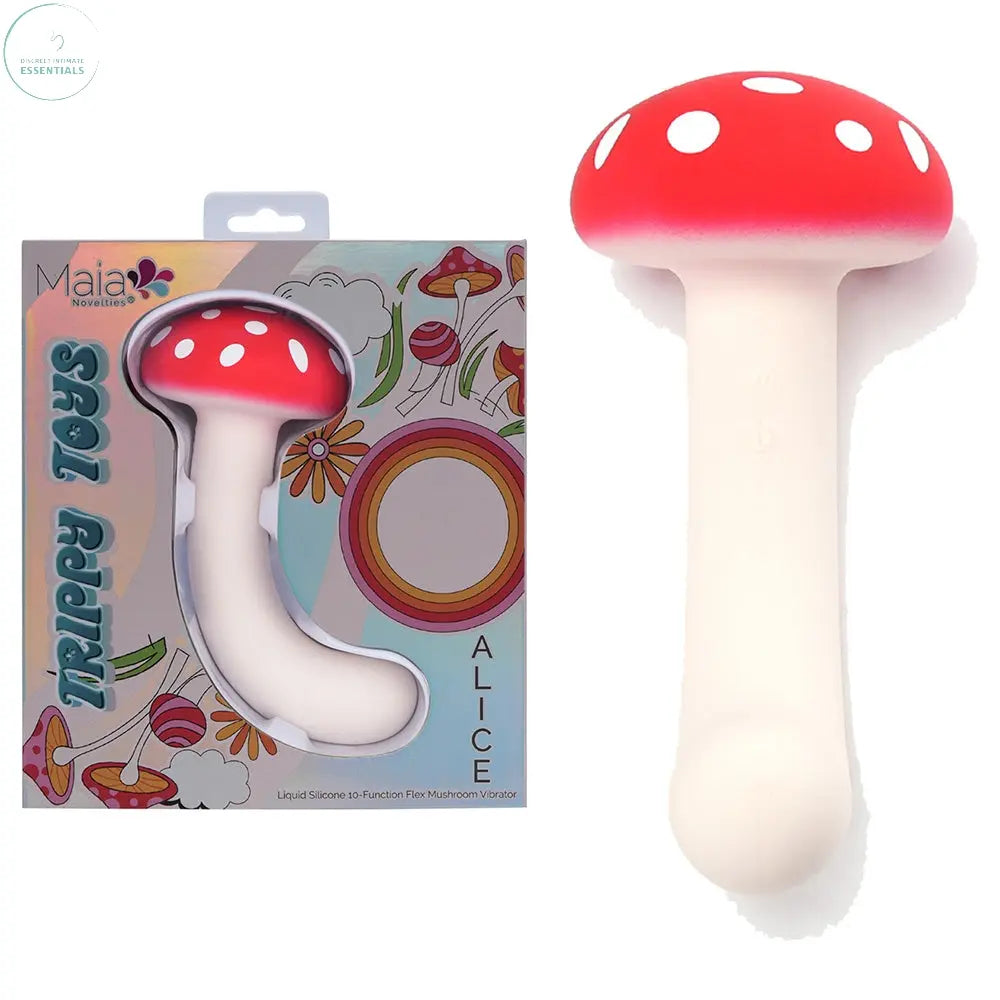 Maia ALICE - /White 15.2 cm USB Rechargeable Dual Vibrating Mushroom Maia Toys