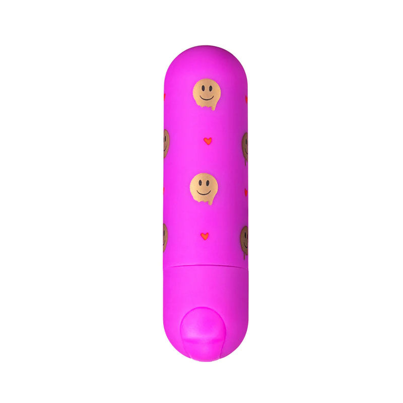 Maia Giggly -  7.6 cm USB Rechargeable Bullet with smiley face design, perfect for intimate essentials for her.