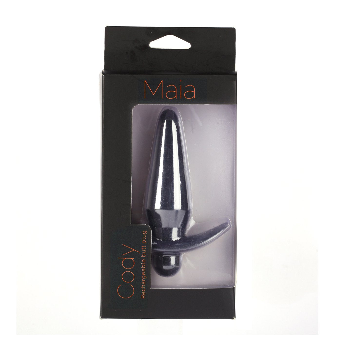 Maia Cody - 12.4 cm USB Rechargeable Butt Plug in sleek packaging, ideal for intimate essentials for her.
