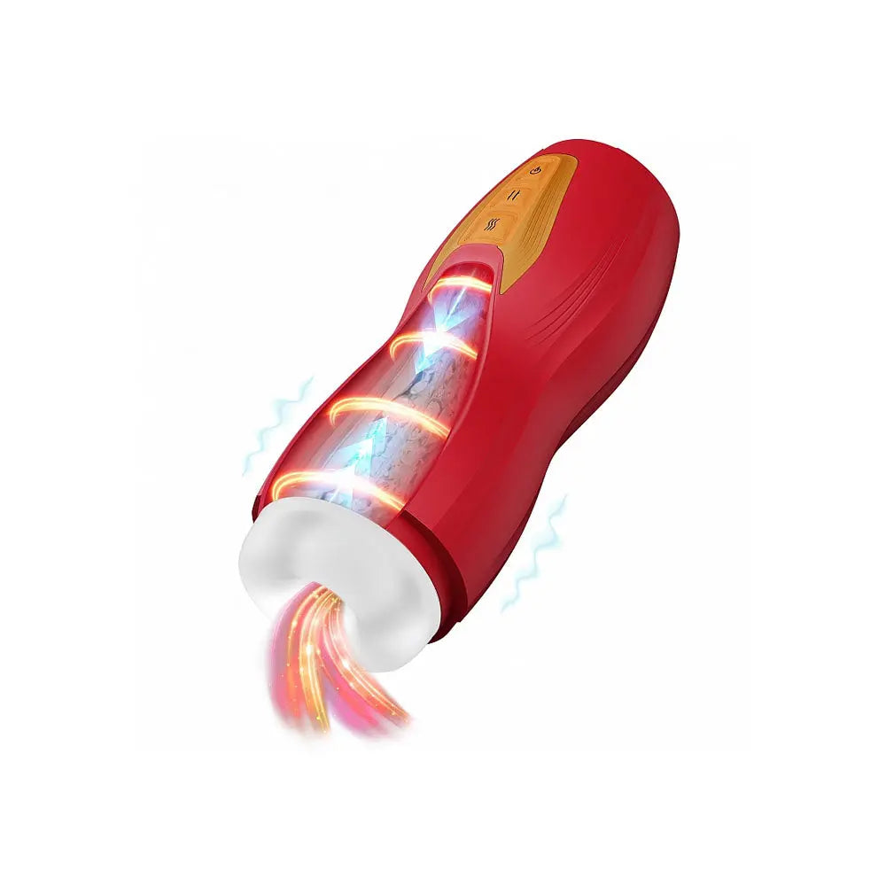 MASTURS Solara - USB Rechargeable Vibrating, Thrusting & Heating Auto Stroker with Augmented Reality Shots Toys Discreet Intimate Essentials.
