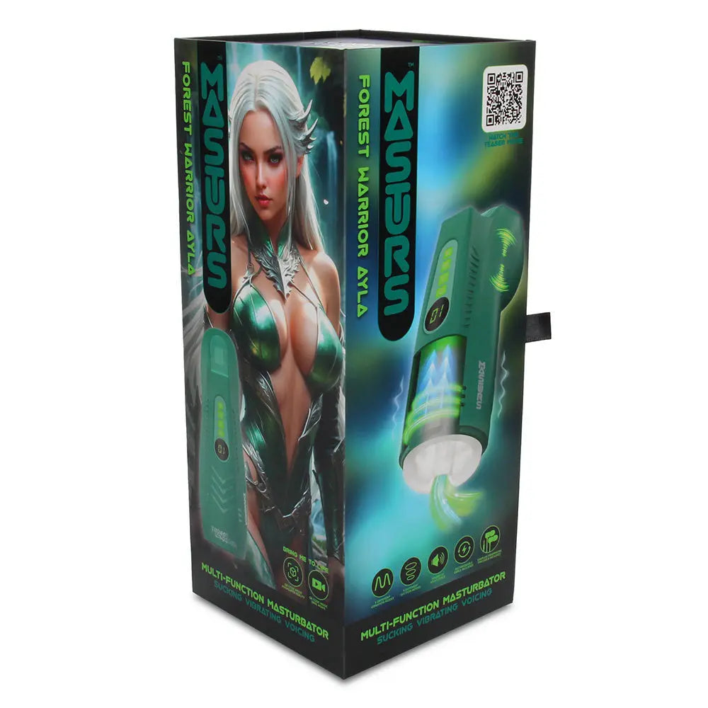 MASTURS Ayla - USB Rechargeable Sucking, Vibrating & Talking Auto Stroker with Augmented Reality Shots Toys Discreet Intimate Essentials.