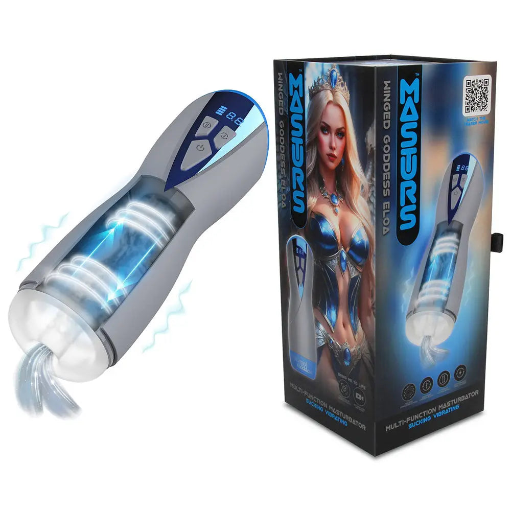MASTURS Eloa - USB Rechargeable Sucking & Vibrating Auto Stroker with Augmented Reality Shots Toys Discreet Intimate Essentials.