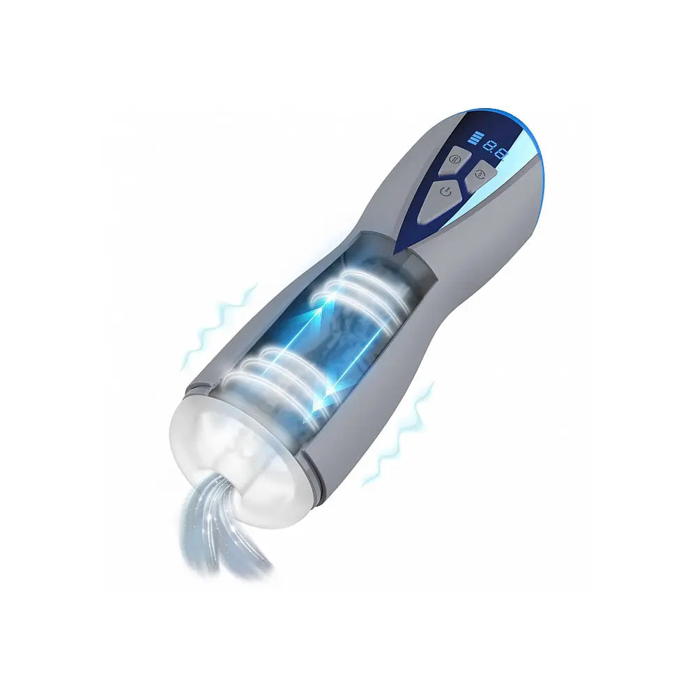 MASTURS Eloa - USB Rechargeable Sucking & Vibrating Auto Stroker with Augmented Reality Shots Toys Discreet Intimate Essentials.