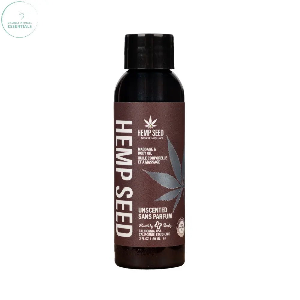 Affordable quality Hemp Seed Massage & Body Oil - Unscented - 59 ml Bottle  from Earthly Body by Discreet Intimate Essentials with Discreet Delivery 