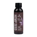 Hemp Seed Massage & Body Oil - Lavender Scented - 59 ml Bottle by Earthly Body, showcasing a sleek black bottle design.