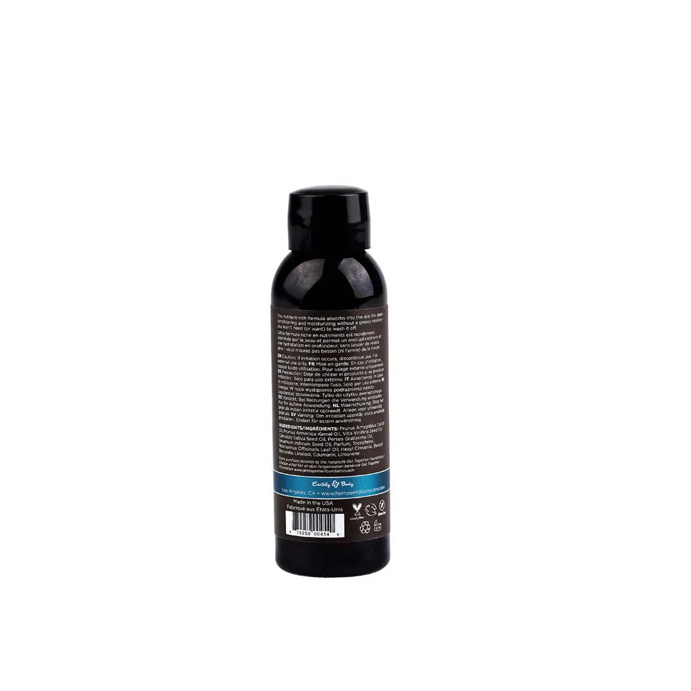 Hemp Seed Massage & Body Oil - Moroccan Nights (Earthy & Spicy-Sensual) Scented - 59 ml Bottle Earthly Body Discreet Intimate Essentials.