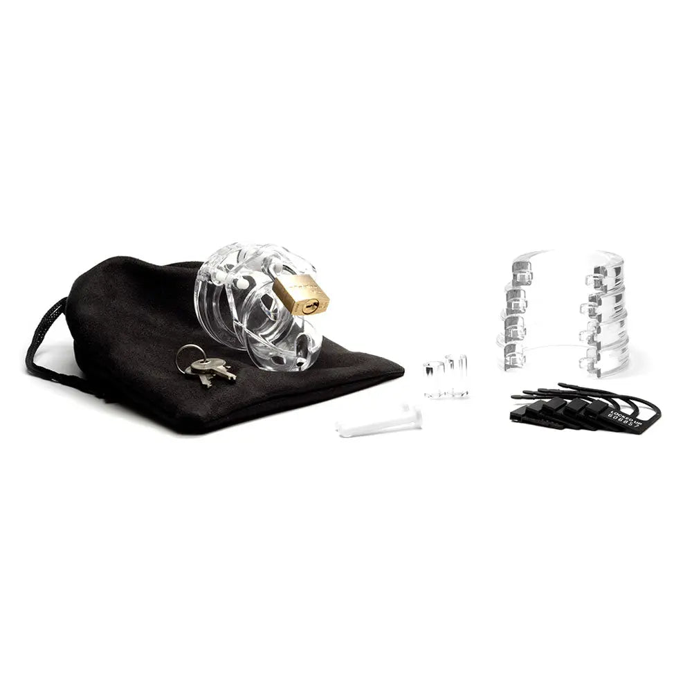 Mini-Me Black Chastity Cock Cage Kit -  -  1.25 Inch Cock Cage Kit CB-X Discreet Intimate Essentials.