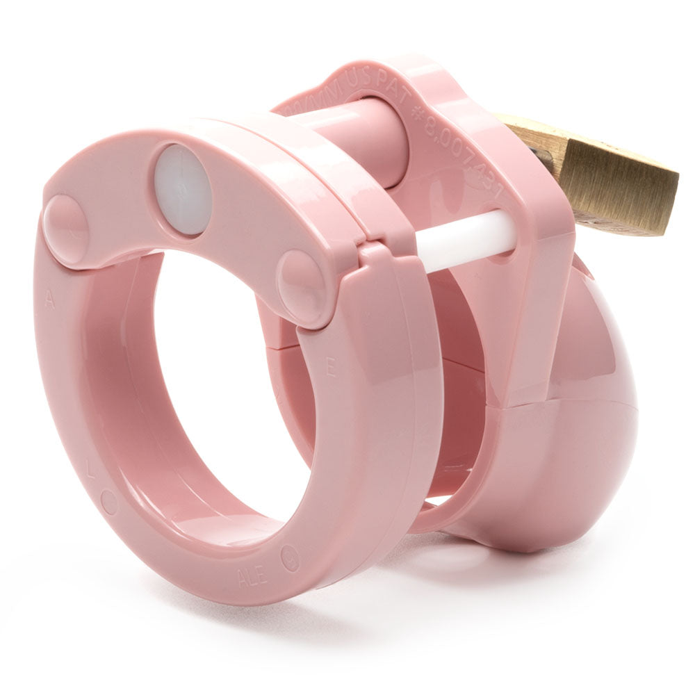 Mini-Me Black Chastity Cock Cage Kit -  -  1.25 Inch Cock Cage Kit in pink color with locking mechanism.