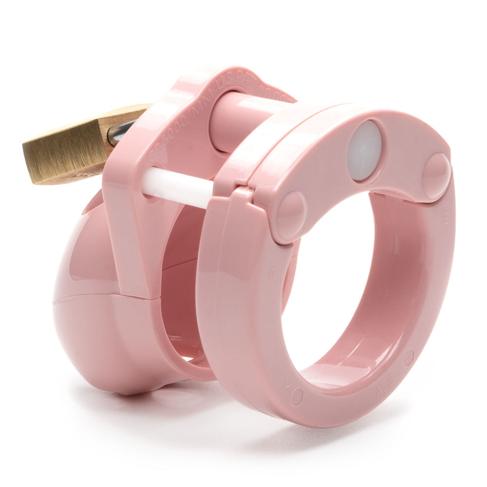 Mini-Me Black Chastity Cock Cage Kit -  -  1.25 Inch Cock Cage Kit in pink design with padlock for restraint.