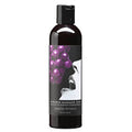 Edible Massage Oil - Gushing Grape Flavoured - 237 ml Bottle with a sleek design and grape imagery.