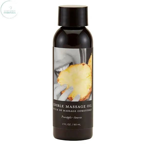 Affordable quality Edible Massage Oil - Pineapple - Pineapple Flavoured - 59 ml Bottle  from Earthly Body by Discreet Intimate Essentials with Discreet Delivery 