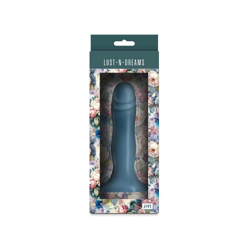 Lust-n-Dreams - Jive - Ocean - 16.3 cm Dildo in floral packaging showcasing intimate essentials for her.