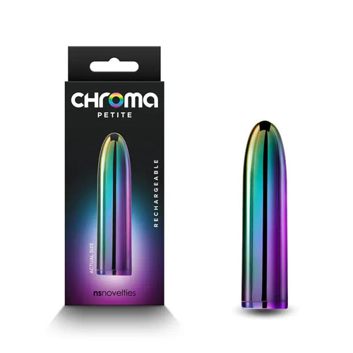 Chroma Petite Bullet - Multicolour - Multicoloured 8.7 cm USB Rechargeable Bullet NS Novelties Discreet Intimate Essentials.