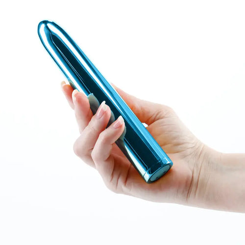 Chroma - Teal - Metallic Teal 17 cm USB Rechargeable Vibrator NS Novelties Discreet Intimate Essentials.