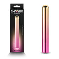 Chroma Sunrise - Large - Metallic Pink/Gold 13.8 cm USB Rechargeable Vibrator in stylish packaging.