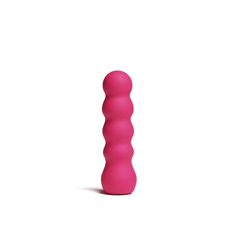 X & O's Embrace - Rose 9.9 cm USB rechargeable bullet vibrator in vibrant pink silicone material.