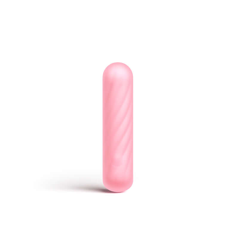 X & O's Crave - Light 10.5 cm USB rechargeable bullet vibrator in pink silicone design.