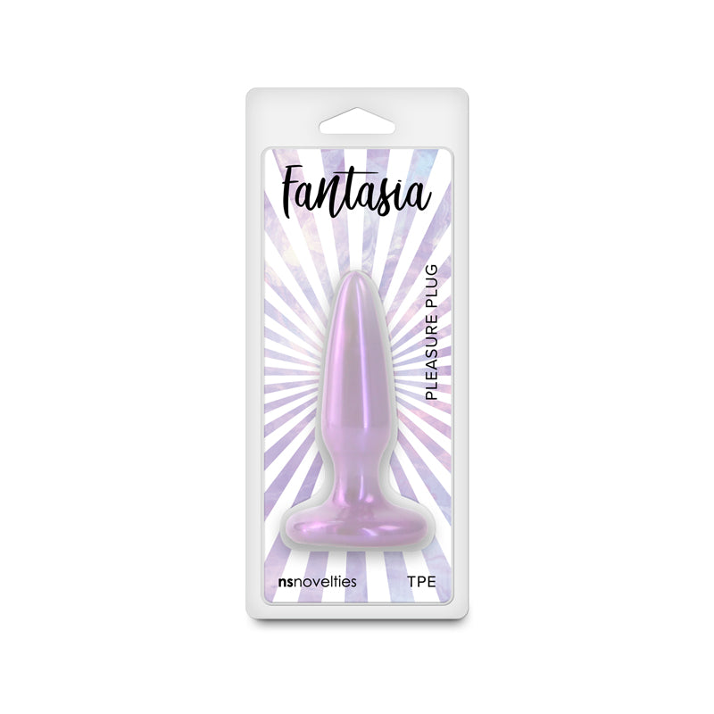 Fantasia - Pleasure Plug - Mini - Orchid -  8.4 cm Mini Butt Plug in packaging, designed for luxurious pleasure and stimulation.