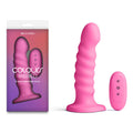 Colours Ribbed - 6'' Vibrating Dildo, USB rechargeable vibrating dildo with ribbed shaft and remote control.
