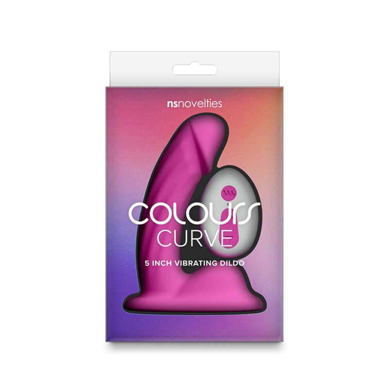 Colours Curve - Vibrating 5'' Dildo -  -  12.6 cm USB Rechargeable Vibrating Dildo with Wireless Remote packaging design.