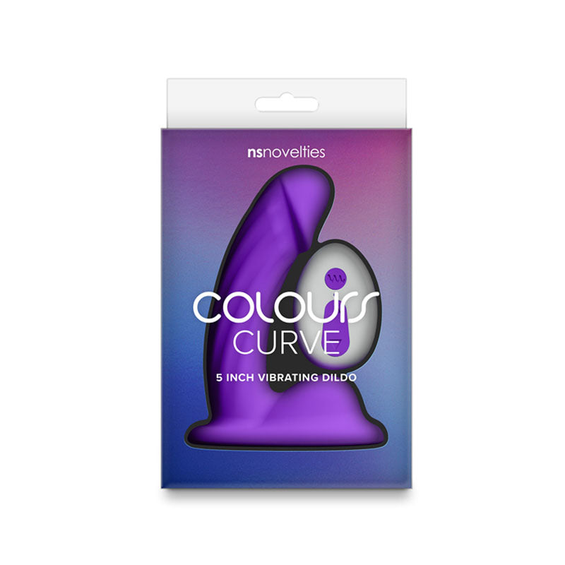 Colours Curve - Vibrating 5'' Dildo -  -  12.6 cm USB Rechargeable Vibrating Dildo with Wireless Remote packaging.