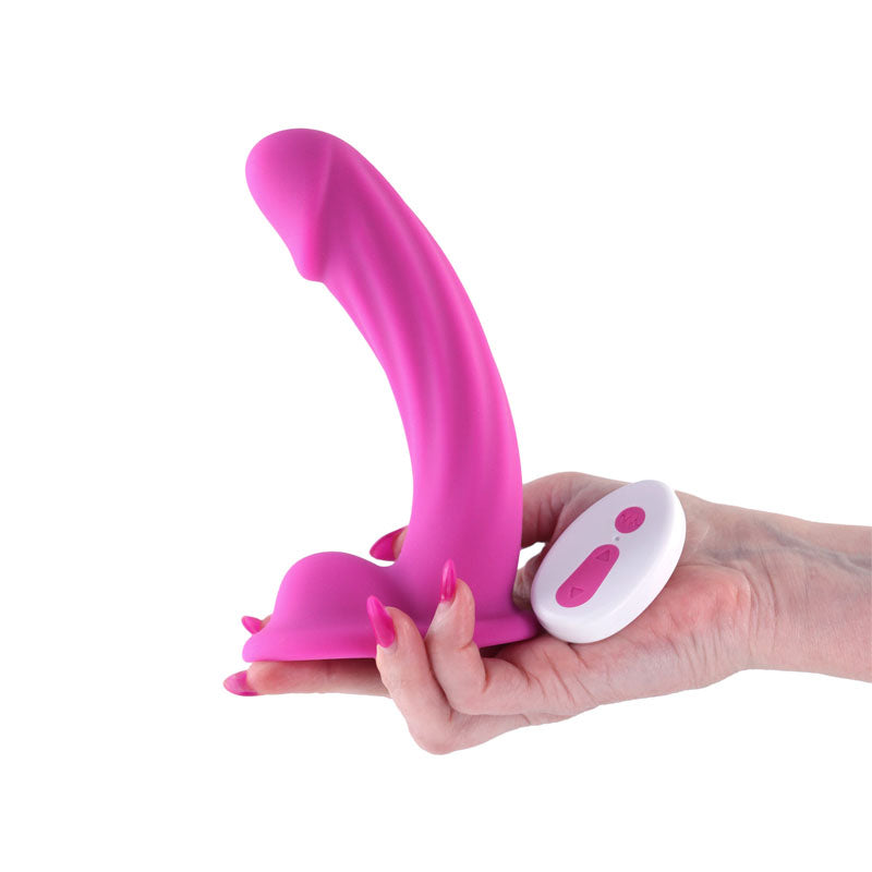 Colours Curve - Vibrating 6'' Dildo -  -  16.4 cm USB Rechargeable Vibrating Dildo with Wireless Remote in hand