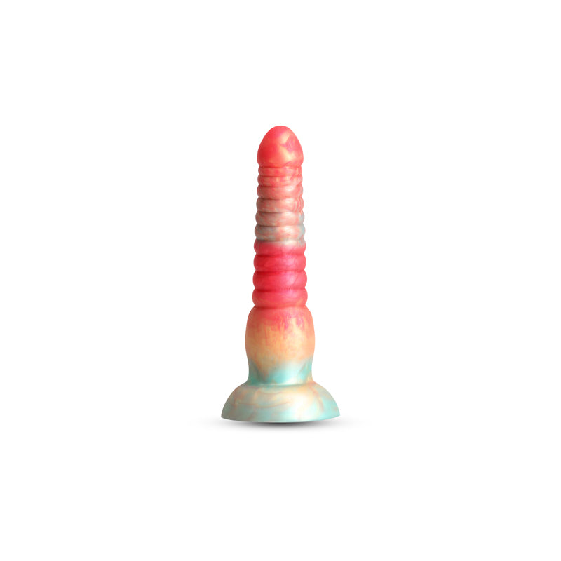 Colours Stacked - 6'' Dildo - Red/Gold - Red/Gold 16 cm Fantasy Dildo in tri-coloured liquid silicone.