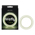Firefly Halo - Glow In Dark Clear Large 60 mm Cock Ring packaging with a glowing silicone ring.