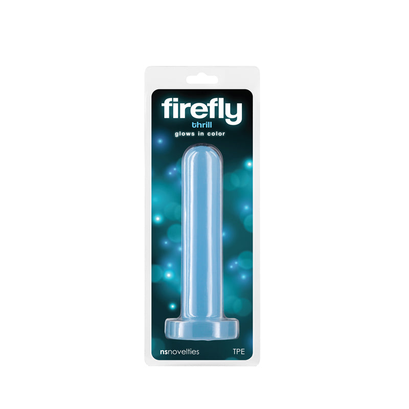 Firefly - Thrill -  - Small - Glow in Dark  15.5 cm Small Dildo packaging with glow-in-the-dark feature.